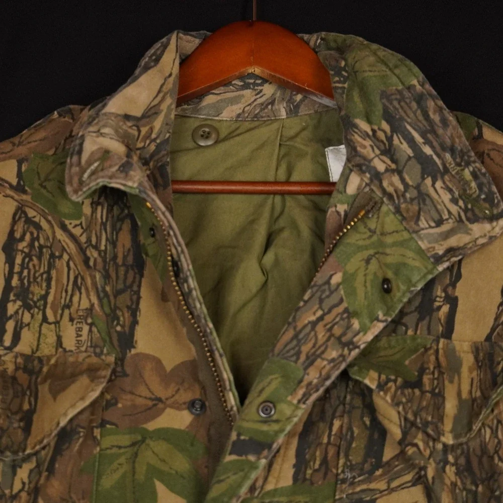 90s Golden Mfg Trebark Camo Field Jacket Mens Medium Regular Brown Green Hunting